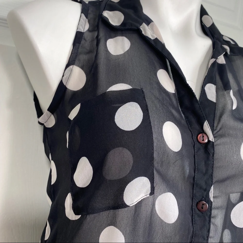 Fun & Flirt Sheer Button Down Top - Picture 3 of 7
